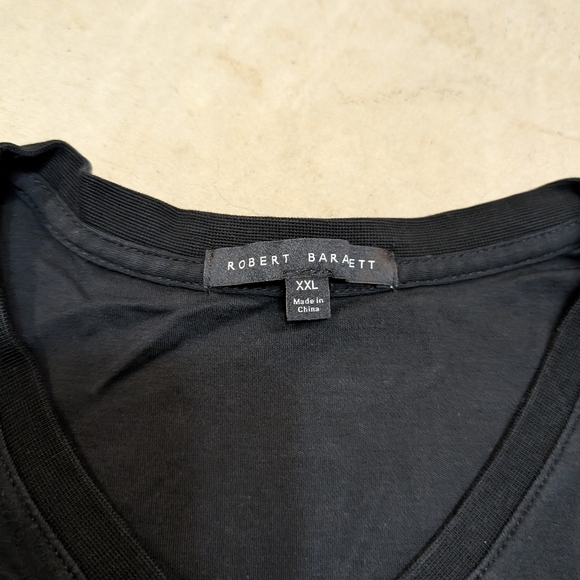 Robert Barakett Pima Cotton Shirt Mens XXL Black Short Sleeve - Picture 3 of 6